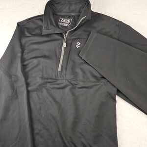 Izod Shirt‎ M Mens PerformX CoolFx Black 1/4 Zip Long Sleeve Pullover Dri Fit